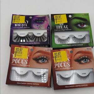 KISS Halloween Limited Edition False Eyelashes Lot Of 4